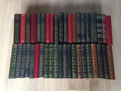 Photo don objet -40 livres classiques francais relies 